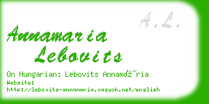 annamaria lebovits business card